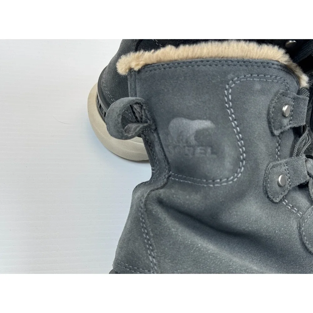 Sorel Explorer II Joan Faux‎ Fur Waterproof Boots Women 7 Lace-up Suede Ankle
